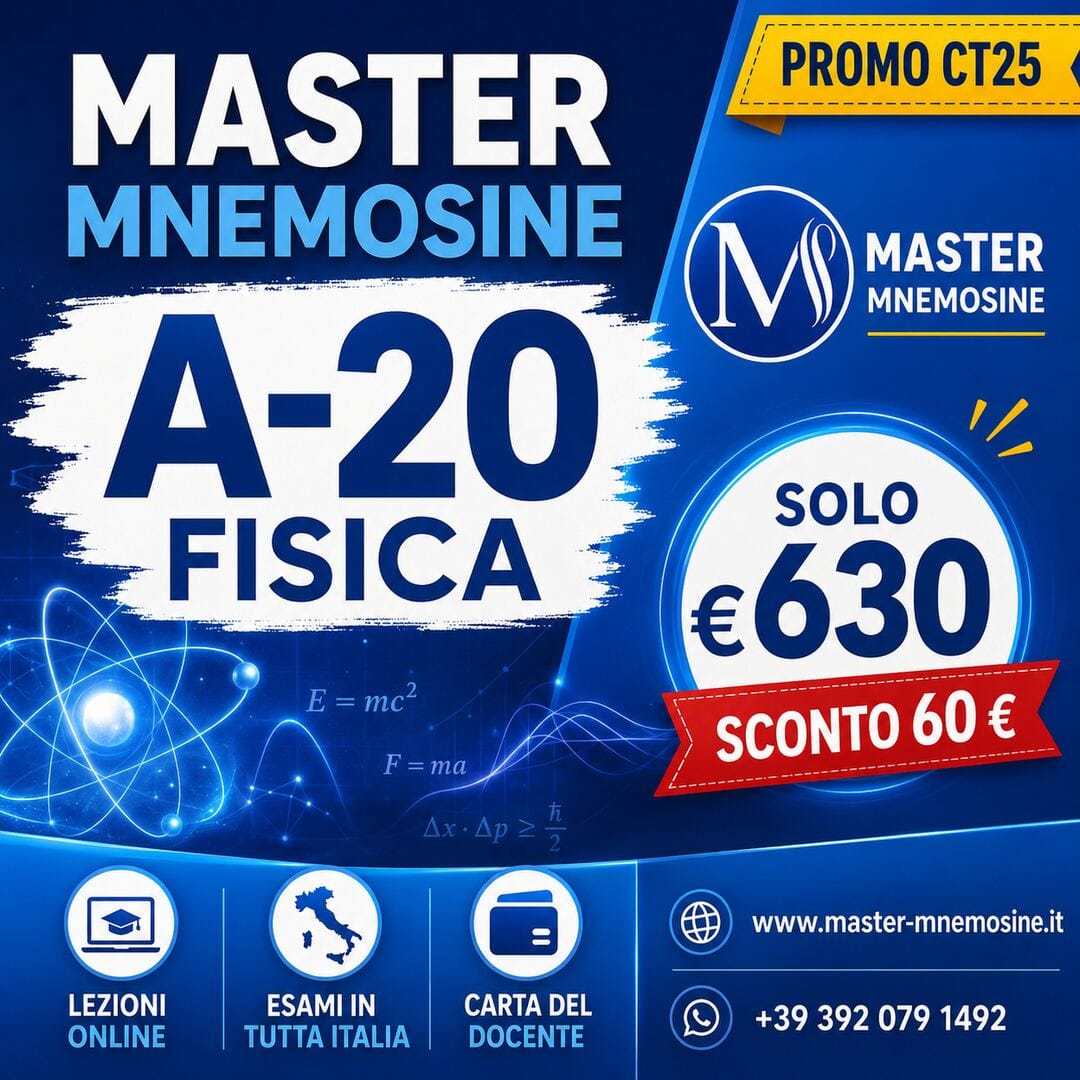 Master A20 Mnemosine in Fisica per la classe di concorso A-20