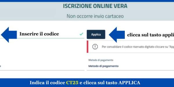 Istruzioni iscrizione Promo CT25